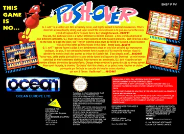 Push-Over (Europe) (En,Fr,De,Es) box cover back